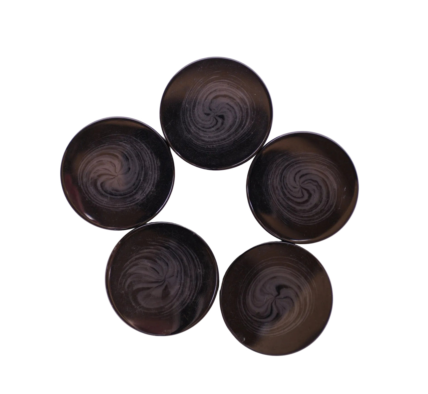 1.75" Black Swirl Checker Set (15)