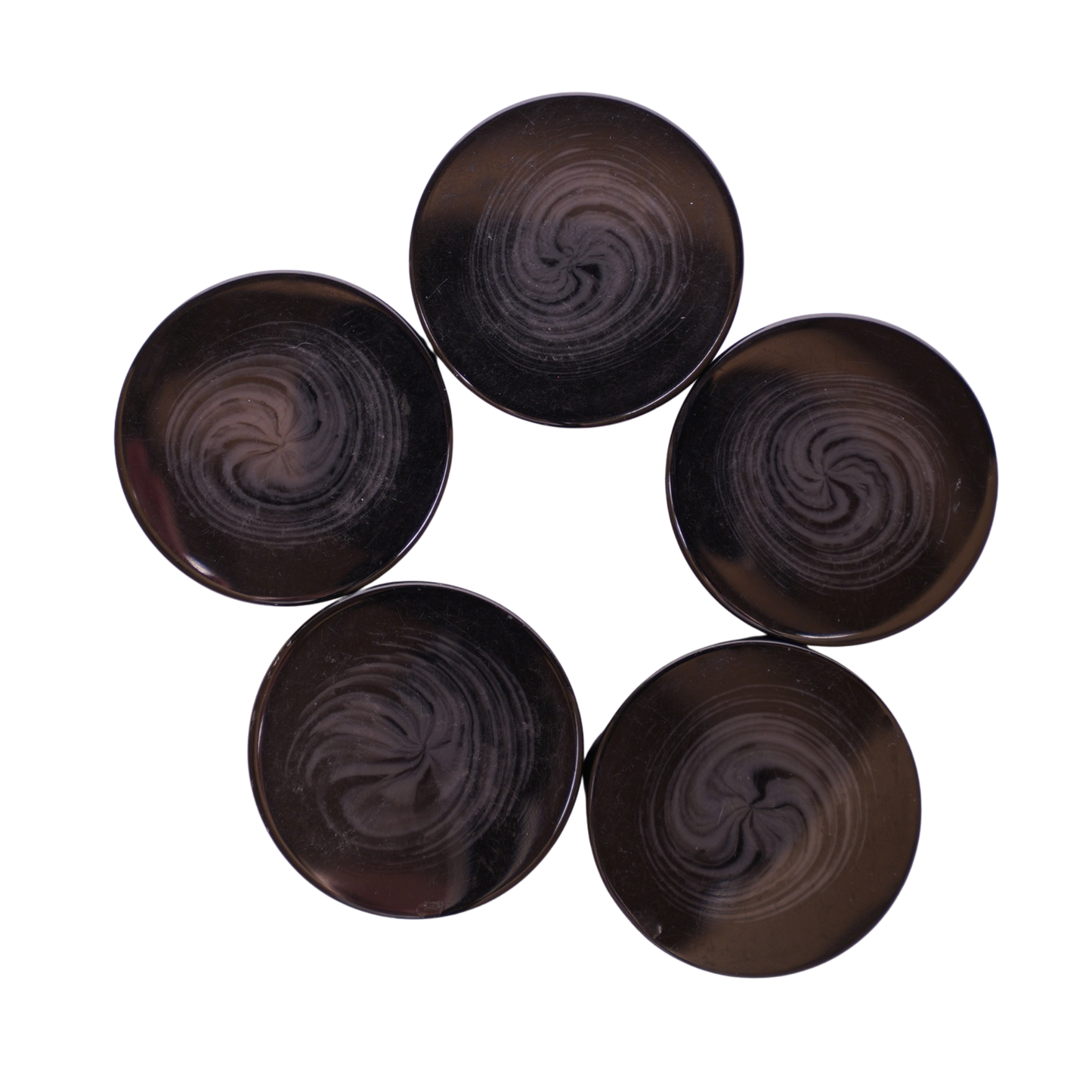 1.2" Black Swirl Checker Set (15)