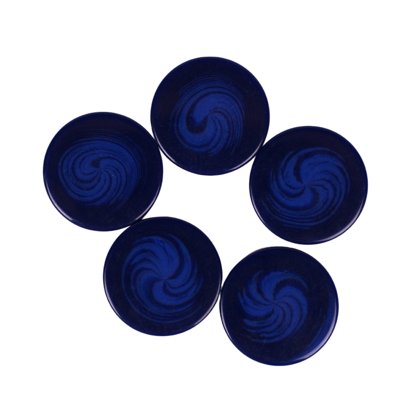 1.2" Dark Blue Swirl Checker Set (15)