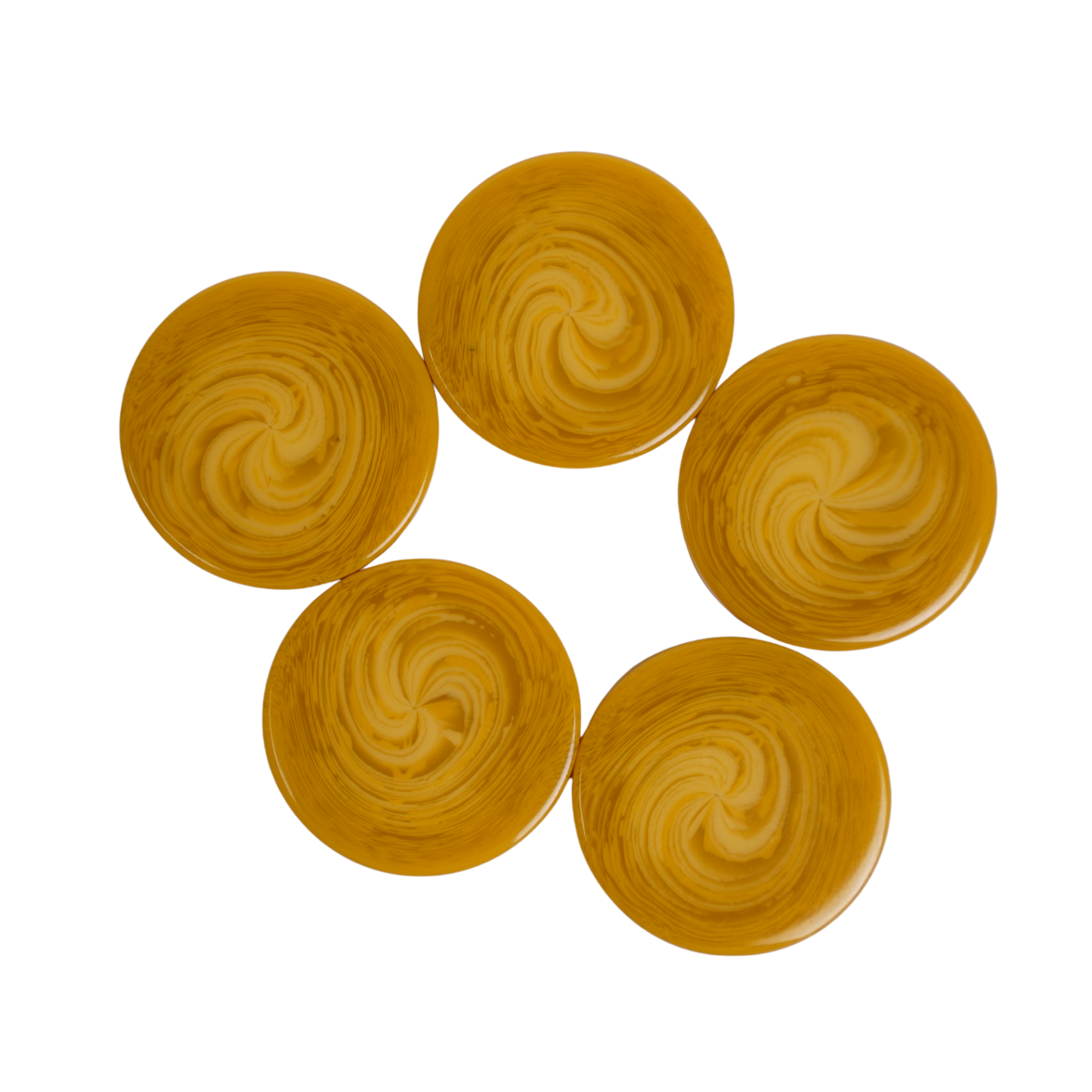 1.2" Mustard Swirl Checker Set (15)