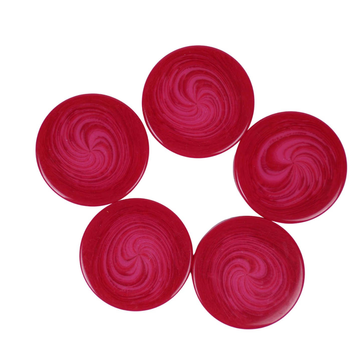 1.2" Pink Swirl Checker Set (15)