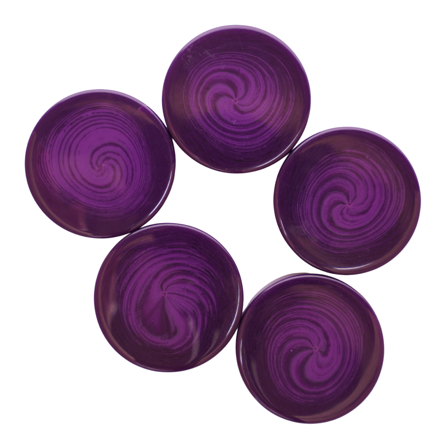 1.75" Dark Purple Swirl Checker Set (15)