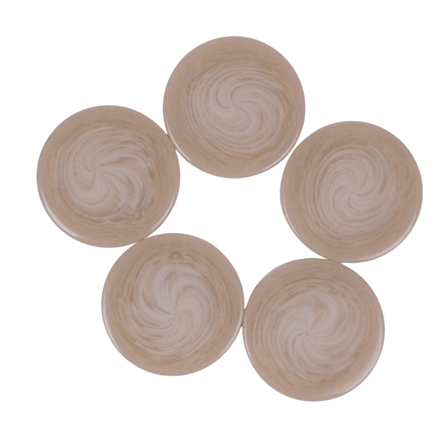 1.2" Cream Swirl Checker Set (15)
