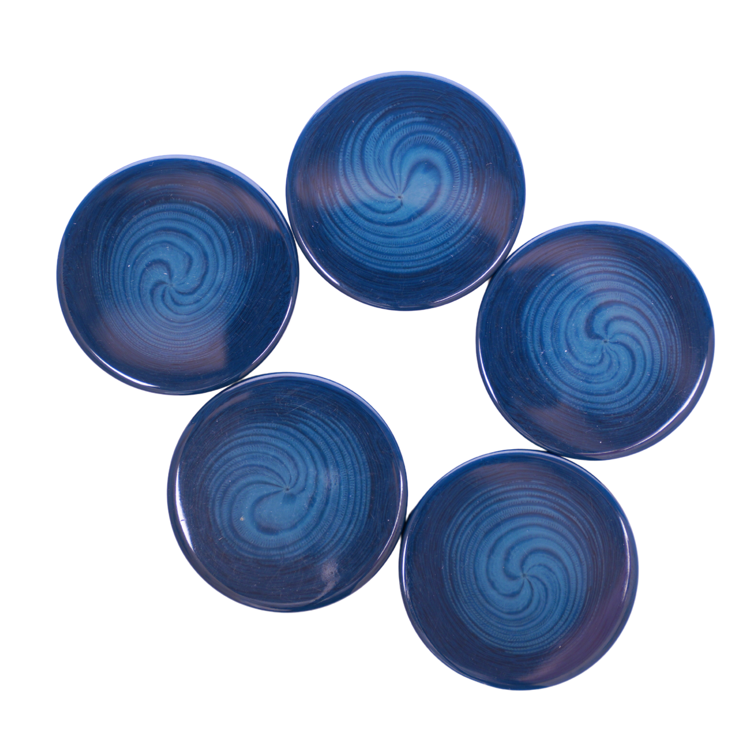 1.75" Teal Swirl Checker Set (15)