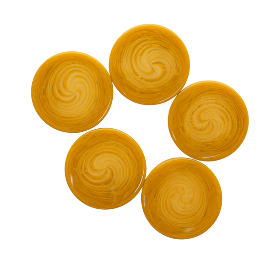 1.75" Mustard Swirl Checker Set (15)