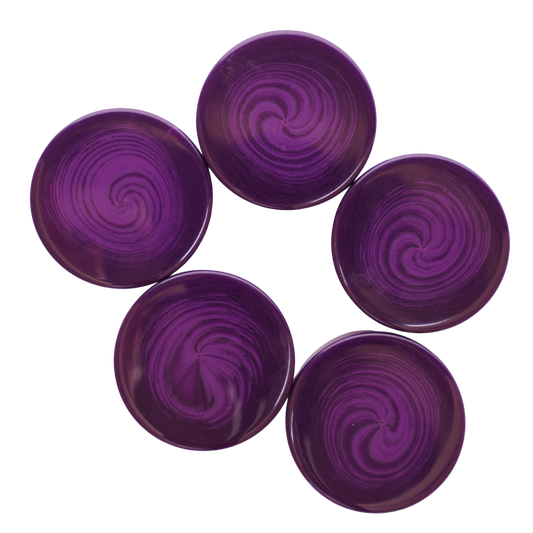 1.75" Dark Purple Swirl Checker Set (15)