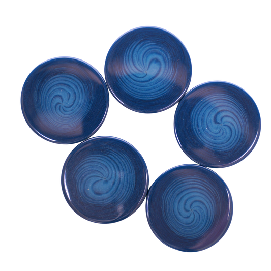 1.75" Teal Swirl Checker Set (15)